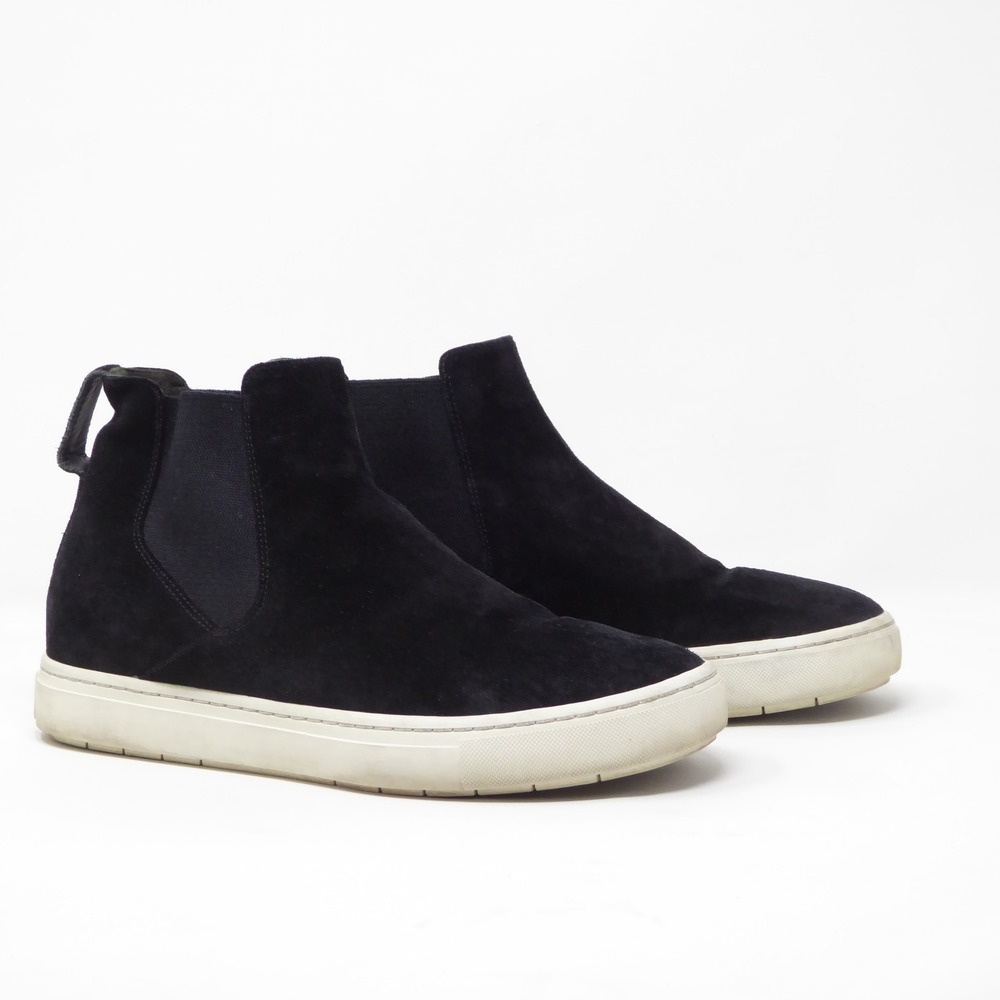 Vince Newlyn Black Suede Chelsea Sneaker Boots Womens US 8